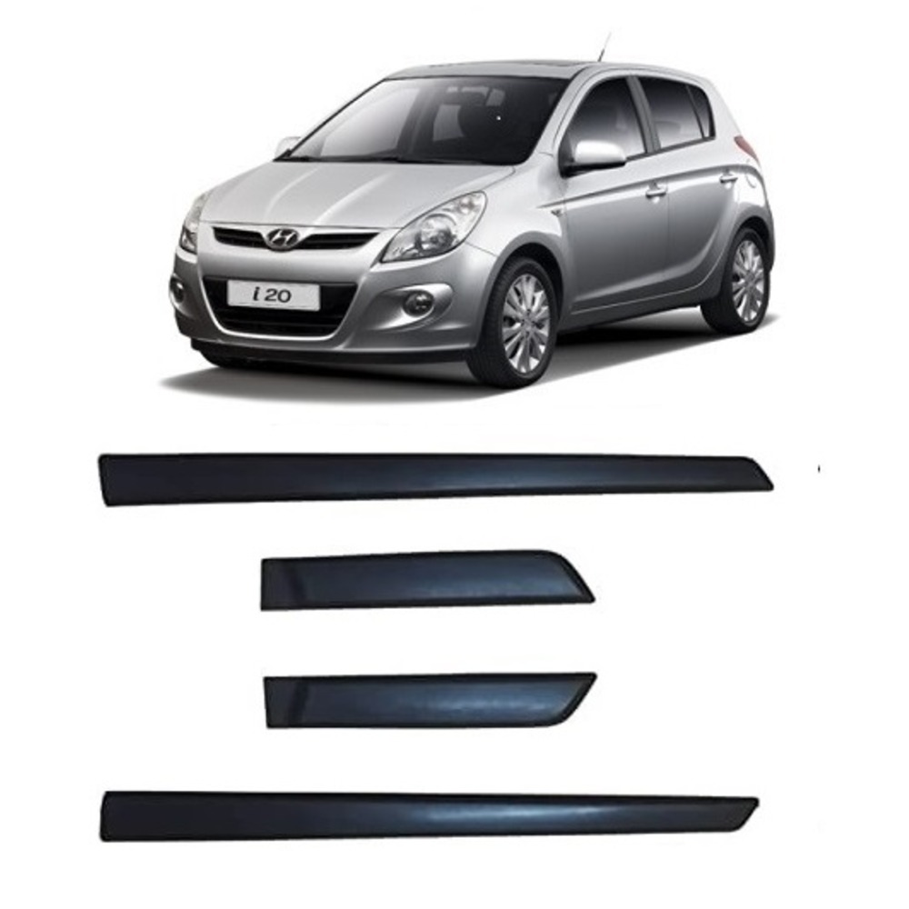 Side Door Beading Door Protector Accessories for i20 Old Black